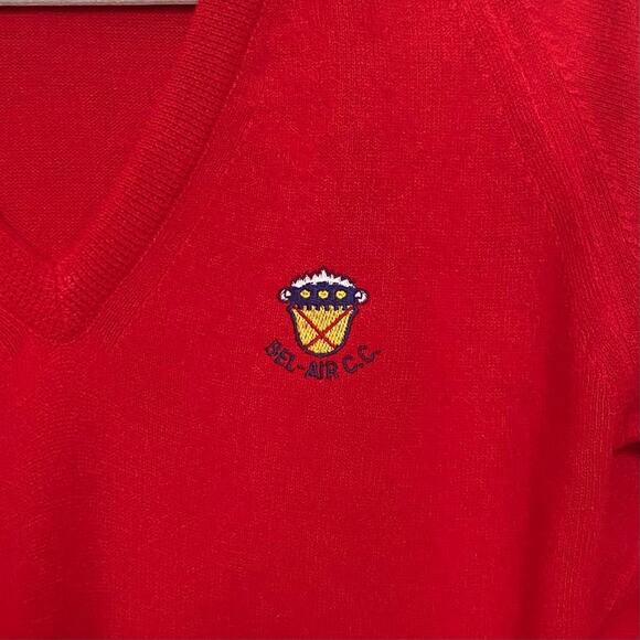 Vintage Beverly Hills Country Club Knit V Neck Sweater - Picture 4 of 5